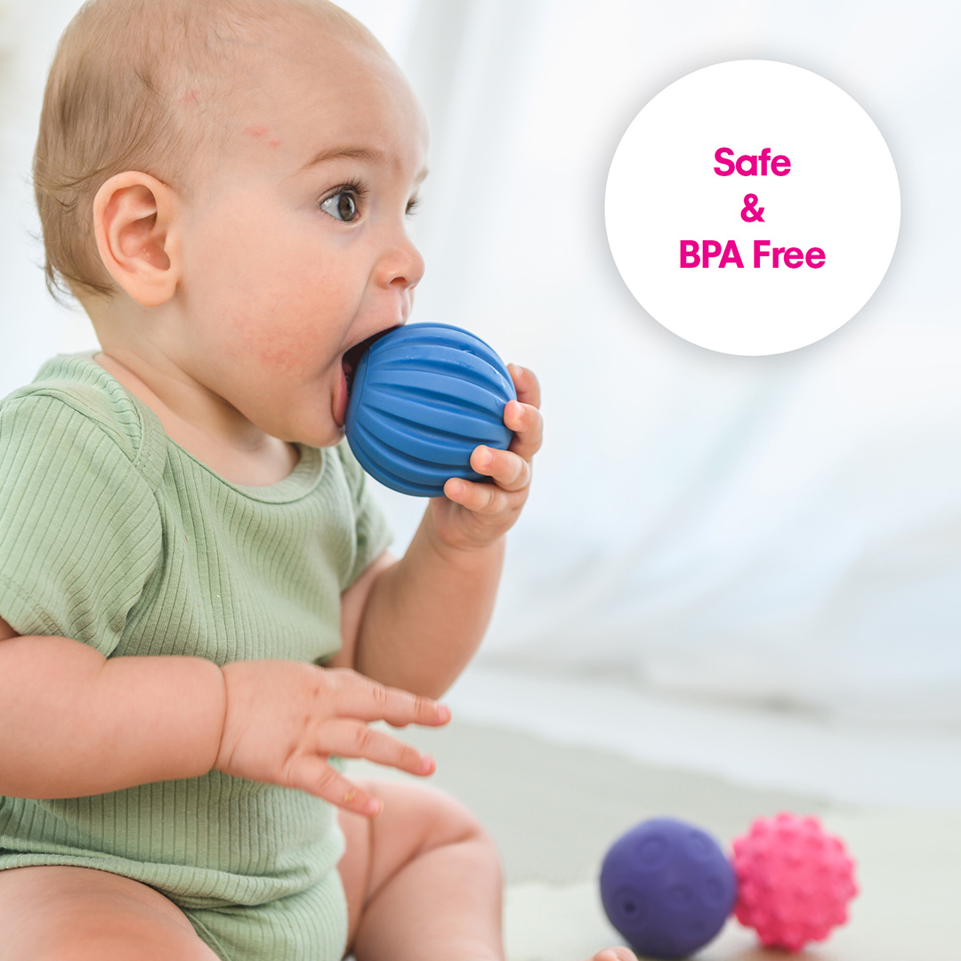 Sensory Mini Balls, 6 pcs-Inflated NYHET - Bild 5